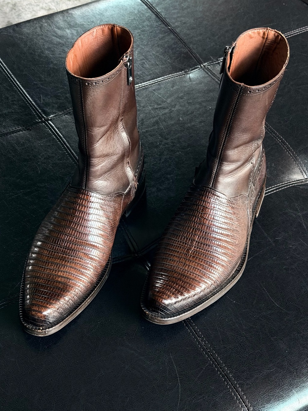 Cuadra CU500 Men's US 8.5 MX 7.5  Cuadra Honey Laser & Woven Square Toe Boot